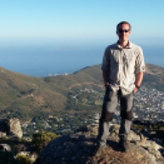 Half way up the obligatory ascent of Table Mountain, Cape Town